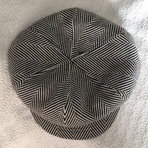 Black and White Newsboy Cap